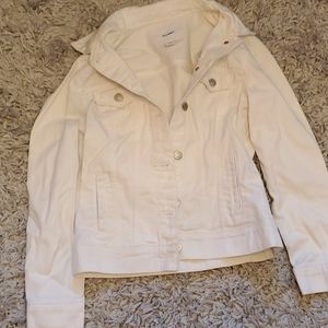 White collared jean jacket